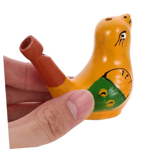 BCOATH 6 Stück Bunte Keramik Vogelpfeifen Kleine Wasser vogelpfeifen für Sichere Glatte Oberfläche Farbenfrohe Spielzeugpfeifen als Geschenk für Geburtstage und Feste von BCOATH
