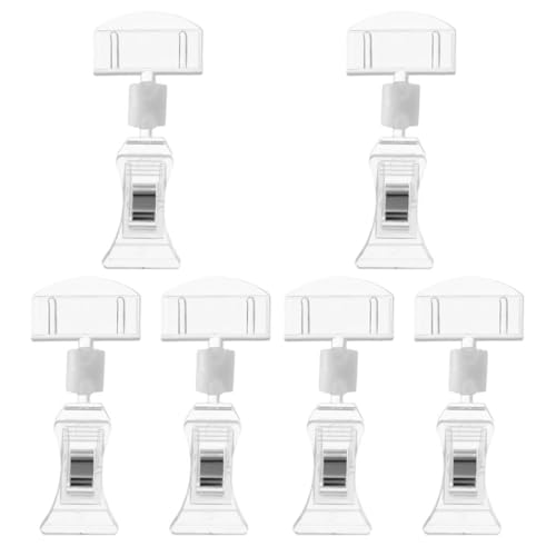BCOATH 6 Stück Preisclip für Preisschilder Drehbare Transparente Etikettenhalter für Geschäfte Supermärkte und Verkaufsanzeigen Praktische und Einfache Anwendung Leicht und Funktional von BCOATH