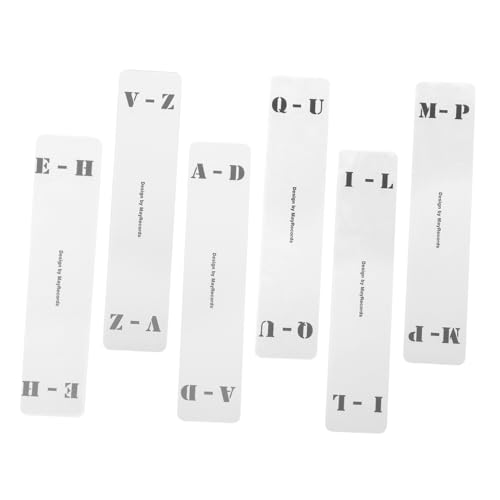 BCOATH 6 Stück Teiliges Transparente Acryl schallplatten trennkarten mit Buchstaben Vertikale Sortierkarten für Regal Schrank und Praktischer Vinyl organizer für Einfache Kategorisierung von BCOATH