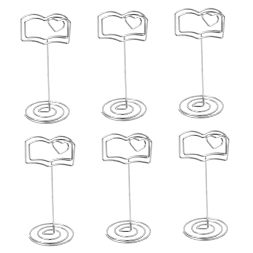 BCOATH 6 Stück Tischkartenhalter Buchform Silber Memo Clips Fotohalter für Hochzeit Bankett Party Desktop Dekoration Vielseitig Einsetzbar Geschenkidee BCOATH 6 Stück Tischkartenhalter Buchform Silber Memo Clips Fotohalter für Hochzeit Bankett Party Desktop Dekoration Vielseitig Einsetzbar Geschenkidee von BCOATH