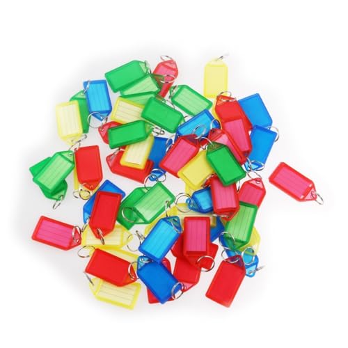 BCOATH 60 Stück Kunststoff Schlüsselanhänger mit Ring Bunte Id Tags Etiketten Beschreibbar mit Papierinlay Vielseitig für Schlüssel Gepäck Haustiernamen für Hotels und Zufällige Farbe BCOATH 60 Stück Kunststoff Schlüsselanhänger mit Ring Bunte Id Tags Etiketten Beschreibbar mit Papierinlay Vielseitig für Schlüssel Gepäck Haustiernamen für Hotels und Zufällige Farbe von BCOATH