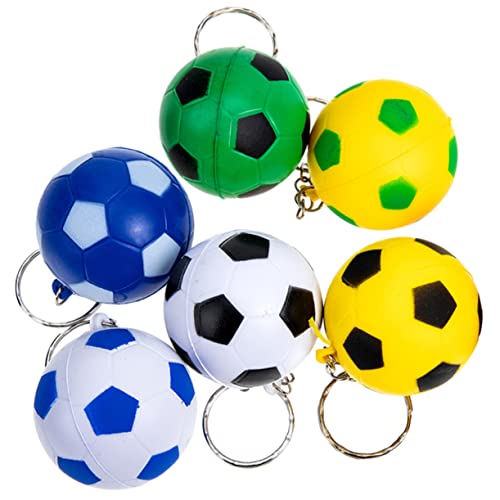 BCOATH 6Stücke Fußball Schlüsselanhänger Sportliche für Jungen Fußball Schlüsselketten für Fußballpartys und Mitgebsel für Geburtstagsfeiern von BCOATH