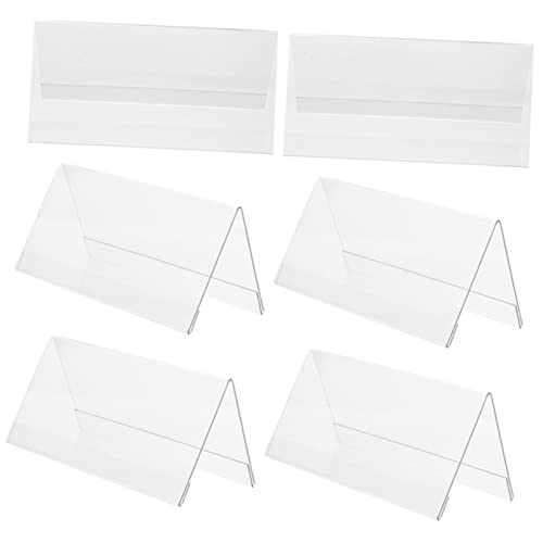 BCOATH 6Stücke Transparente Acryl Tischkartenhalter Doppelseitige Aufsteller für Hochzeiten Jubiläen und Events Robust und Wiederverwendbar für Kreative DIY Dekorationen von BCOATH