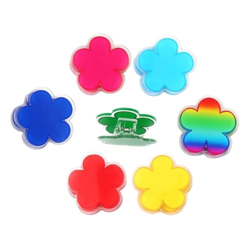 BCOATH 7Stücke Niedliche Blumen Acryl Clips Wiederverwendbare Dekorative Chip Clips Verschließen von Lebensmittelbeuteln und Organisieren von Papieren für Büro von BCOATH