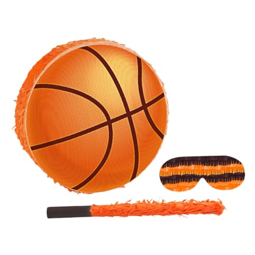 BCOATH Basketball Pinata aus Robustem Karton mit Bat und Augenbinde Inklusive Konfetti als Sport Party Favor und Geburtstagsdeko für Jungen Interaktives Spiel für Kinderpartys BCOATH Basketball Pinata aus Robustem Karton mit Bat und Augenbinde Inklusive Konfetti als Sport Party Favor und Geburtstagsdeko für Jungen Interaktives Spiel für Kinderpartys von BCOATH