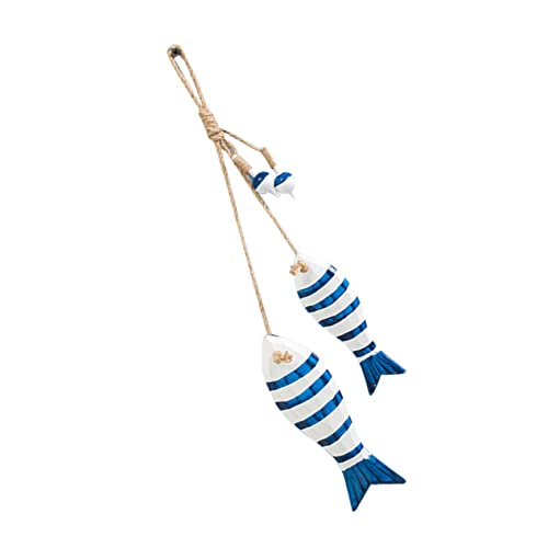 BCOATH Fischdekor Mit Mittelmeer- Kleiner Fisch- Als Schnuranhänger Zum Aufhängen Fisch- Aus Holz Vorhang-Dekoration Hängende Verzierung Für Die Dekoration Zu Hause in Der Bar Oder Im Einkaufszentrum von BCOATH