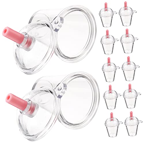 BCOATH Flaschencharme Früchtetee Flaschenzauber Halskette Cup für Schlüsselanhänger Getränkebecher Halskettenanhänger Halskettenzauber Charms Eisbecher Ohrring Zauber von BCOATH