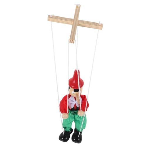 BCOATH Handgefertigte Holz Marionette Puppenspielzeug Interaktive Fadenspielpuppe Kreative Holzfigur für Pädagogisches Sammlerstück Farbenfrohe Bewegliche Holzpuppe Zufällige Farbe von BCOATH