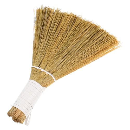 BCOATH Handlicher Mini Besen aus Miscanthus mit Weißem Griff Kompakter Tischbesen für Schreibtisch Auto und Haushalt Effektive Reinigung von Staub und Krümeln Vielseitig Einsetzbar für von BCOATH