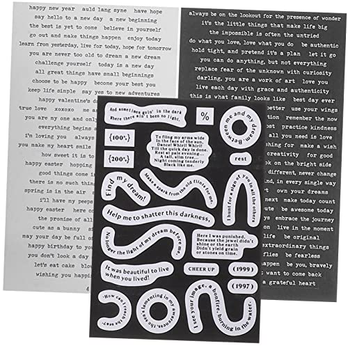 BCOATH Journaling Aufkleber Tagebuch Talk Scrapbooking Wortaufkleber Sticker Blätter für Ästhetischer Scrapbook Zitataufkleber Aufkleber Vintage Wörter Texthandbuch Buchstabenaufkleber BCOATH Journaling Aufkleber Tagebuch Talk Scrapbooking Wortaufkleber Sticker Blätter für Ästhetischer Scrapbook Zitataufkleber Aufkleber Vintage Wörter Texthandbuch Buchstabenaufkleber von BCOATH