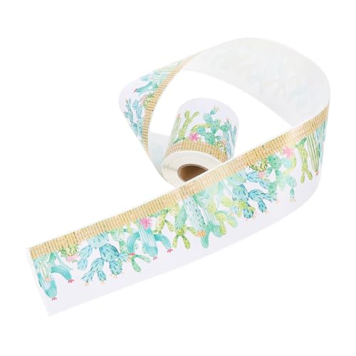 BCOATH Kakteen motiv Border Trim Aufkleber Selbstklebend Pinnwand Dekoration für Klassenzimmer Tafelrahmen Sticker Einfach Zuschneidbar für Bulletin Board Whiteboard Party und von BCOATH