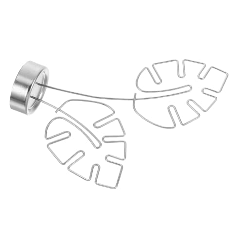 BCOATH Metallischer Memo Clip Halter mit Monstera Design Stabiler Kartenhalter für Notizen Fotos Tischkarten Praktisch und Platzsparend für Büro und Zuhause Silberfarben von BCOATH