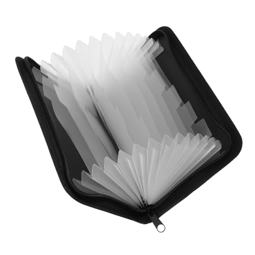 BCOATH Mini Fächermappe mit Reißverschluss Mehrschichtiger Dokumentenorganizer und Tragbar Vielseitig für Wichtige Dokumente Quittungen und Karten für Reisen und Bürogebrauch von BCOATH