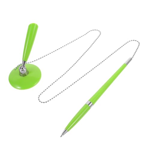 BCOATH Professioneller Kugelschreiber mit Kette Ergonomisch Gestalteter Business Schreibtisch Stift für Büro Bank und Hotel Reibungsloses Schreiben Stabiles Kunststoffmaterial Grünes BCOATH Professioneller Kugelschreiber mit Kette Ergonomisch Gestalteter Business Schreibtisch Stift für Büro Bank und Hotel Reibungsloses Schreiben Stabiles Kunststoffmaterial Grünes von BCOATH