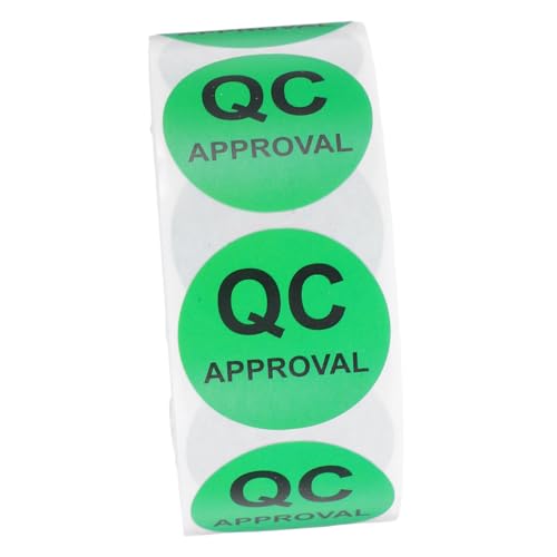 BCOATH Qc Prüfsiegel Aufkleber Rund mit Schwarzem Text Selbstklebende Qualitätskontroll Etiketten für Produktinspektion Lagerzubehör und Bestandsmanagement Einfache Anwendung Vielseitig BCOATH Qc Prüfsiegel Aufkleber Rund mit Schwarzem Text Selbstklebende Qualitätskontroll Etiketten für Produktinspektion Lagerzubehör und Bestandsmanagement Einfache Anwendung Vielseitig von BCOATH