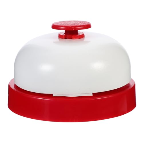 BCOATH Rezeptionsklingel Tischglocke Rot Hands Pressing Service Bell für Empfang Restaurant Hotel Klare Glockentöne Kompakte Tischglocke für Schnellen Service von BCOATH
