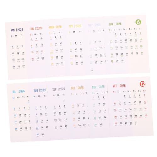 BCOATH Selbstklebender Kalender Aufkleber Kleiner Jahresplaner Monate Monatsübersicht Kreative DIY Sticker Für Schule Büro Zuhause Kühlschrank Organizer BCOATH Selbstklebender Kalender Aufkleber Kleiner Jahresplaner Monate Monatsübersicht Kreative DIY Sticker Für Schule Büro Zuhause Kühlschrank Organizer von BCOATH