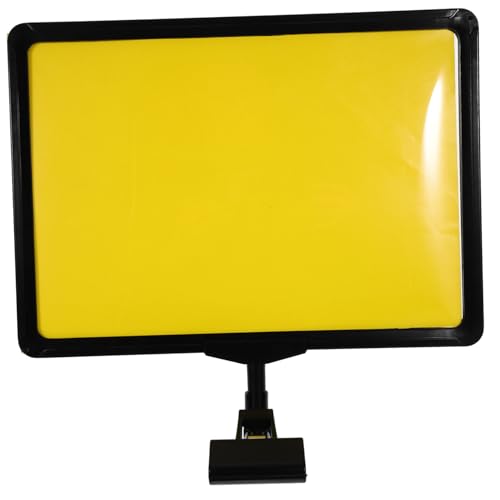 BCOATH Supermarkt Preisschildhalter mit Clip Beschreibbarer Werbeetikettenhalter für Obst Gemüse Preisdisplay Rack mit Schwarzem Rahmen und Gelbem Papier Praktischer Preisschild BCOATH Supermarkt Preisschildhalter mit Clip Beschreibbarer Werbeetikettenhalter für Obst Gemüse Preisdisplay Rack mit Schwarzem Rahmen und Gelbem Papier Praktischer Preisschild von BCOATH