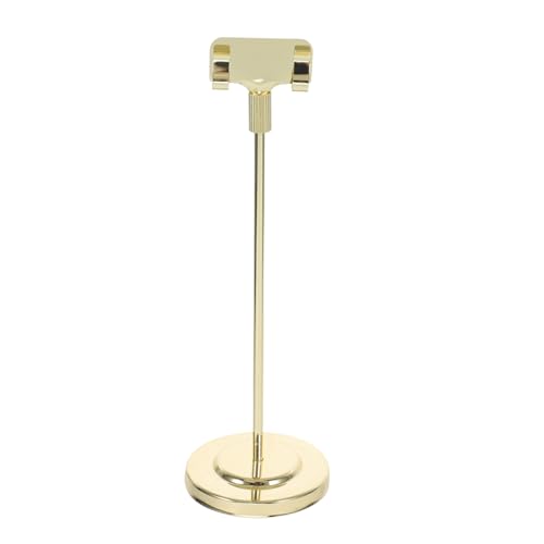 BCOATH Tischschildhalter aus Robustem Material für Menükarten Fotos Tischnummern Eleganter Desktop Bildhalter für Veranstaltungen Restaurants und Goldfarben von BCOATH