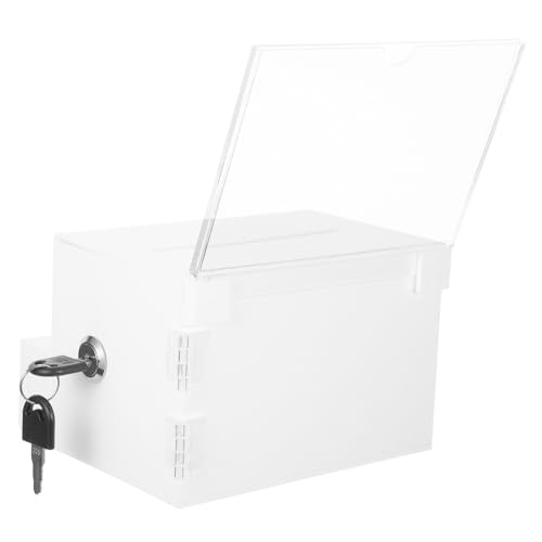 BCOATH Transparente Acryl Wahlurne mit Sicherem Schloss Vielseitige Spenden Vorschlagsbox für Schule Büro Kompakte Robuste Sammelbox für Abstimmungen Gewinnspiele und Charity von BCOATH