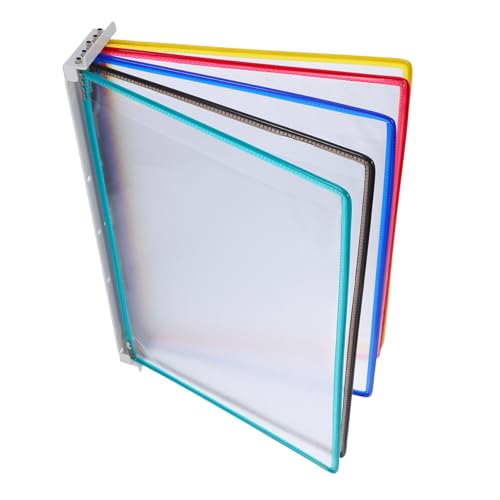 BCOATH Wandmontierter Ordnerhalter Seitiger Flip Organizer Wandbefestigung Platzsparender Dokumentenständer Für Büro Klassenzimmer Räume von BCOATH
