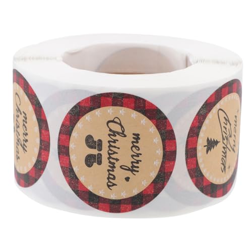 BCOATH Weihnachts Kraftpapier Geschenkverpackung Aufkleber Selbstklebende Geschenkbeutel Siegelsticker mit Festlichem Muster Umweltfreundlich Vielseitig für Umschläge Tüten Deko und BCOATH Weihnachts Kraftpapier Geschenkverpackung Aufkleber Selbstklebende Geschenkbeutel Siegelsticker mit Festlichem Muster Umweltfreundlich Vielseitig für Umschläge Tüten Deko und von BCOATH
