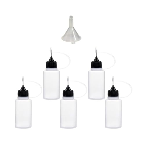 1 Kit 3-100ML Nadelspitze Kleber Applikator Flasche Mit Trichter for Papier Quilling DIY Scrapbooking Papier Handwerk Werkzeug(100ml Black) von BCOMFY