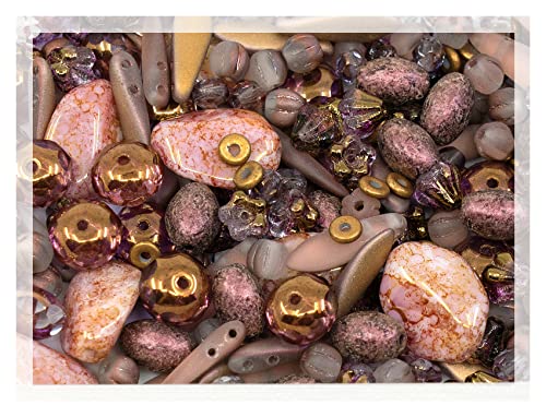 60 g Mix of Czech Bohemia Glass Pressed & Faceted Fire Polished Beads, Bohemia Glass, Hand Made, Antique Copper Pink 60 g Mix of Czech Bohemia Glass Pressed & Faceted Fire Polished Beads, Bohemia Glass, Hand Made, Antique Copper Pink von BCV Glass
