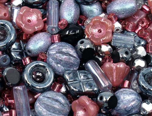 60 g Mix of Czech Bohemia Glass Pressed & Faceted Fire Polished Beads, Bohemia Glass, Hand Made, Gray Black Hematite 60 g Mix of Czech Bohemia Glass Pressed & Faceted Fire Polished Beads, Bohemia Glass, Hand Made, Gray Black Hematite von BCV Glass
