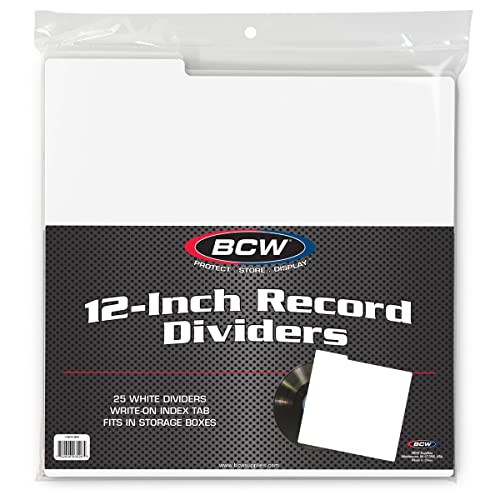 BCW Schallplatten-Trennblätter, 30,5 cm, Weiß, 25 Stück von BCW