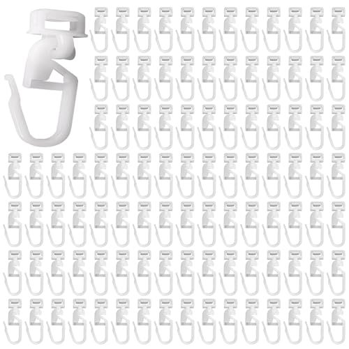100 Stück Vorhang Haken, Gardienenrollhacken, Kunststoff Gardinenhaken für Schienen, Standard Gardinenröllchen, Weiß, Passend für Gardinenschienen, Geeignet für Wohnwagen und Wohnmobile, 34 mm 100 Stück Vorhang Haken, Gardienenrollhacken, Kunststoff Gardinenhaken für Schienen, Standard Gardinenröllchen, Weiß, Passend für Gardinenschienen, Geeignet für Wohnwagen und Wohnmobile, 34 mm von BCYSNR