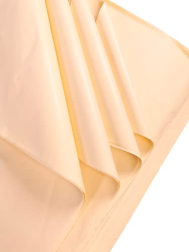 Cremefarbenes Seidenpapier zum Verpacken von 240 großen Blatt, säurefreies Kunstpapier, perfekt für Geschenkpapier, Aufbewahrung, Verpackung, Archivierung, Schreddern 70x50 cm Blattgröße von BCreativetolearn