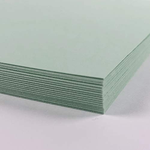 A5 Naturgrüner Karton, 50 Blatt, hellgrün, 160 g/m², Farbkarton für Drucker und Kopierer von BCreativetolearn