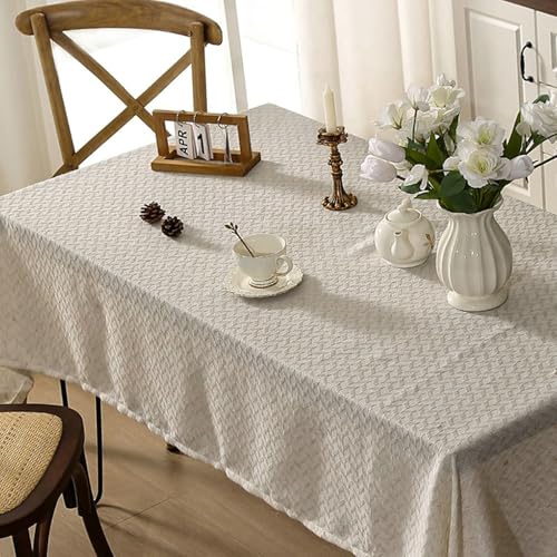 BCughia Tischdecke Rechteckig 140 x 100 Beige, Tischdecke Abwaschbar Polyester Geometrisches Muster Tischdecke für Küche,Esszimmer,Tischdekoration BCughia Tischdecke Rechteckig 140 x 100 Beige, Tischdecke Abwaschbar Polyester Geometrisches Muster Tischdecke für Küche,Esszimmer,Tischdekoration von BCughia