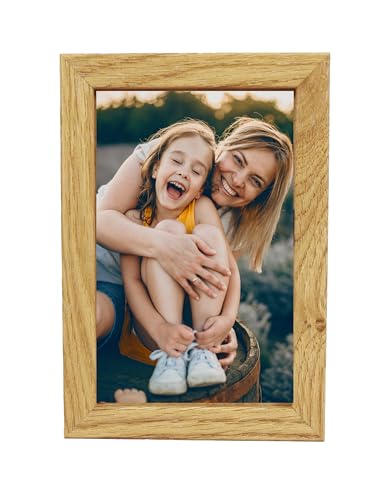 BD ART Bilderrahmen 13x18 cm, Eiche MDF-Holz, stehend und hängend von BD ART