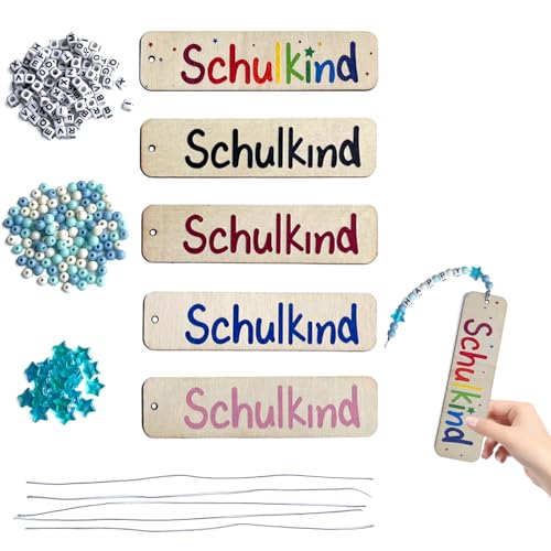 100 Stück Scrabble Buchstaben Holz Alphabet Fliesen Buchstaben,5-Sätze Buchstaben Holz Lesezeichen, Holzperlen DIY personalisierte Lesezeichen für Mädchen und Jungen, Schule Öffnungsgeschenke von BD-Herego