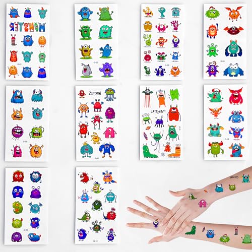 Schulkind Schulanfang Geschenke -10pcs Einschulung Sticker Schulanfang Aufkleber für Mädchen Jungen für 1. Schultag Party (Kleines Monster) von BD-Herego