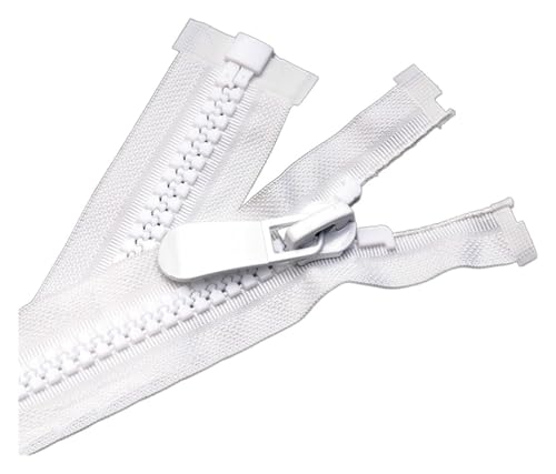 BDAYEK Reißverschlüsse für Einnähen Reißverschlüsse, doppelter offener Reißverschluss, großer Zweiwege-Reißverschluss for Jacken, Zelte, Nähzubehör(Ky932white,90CMNO8) von BDAYEK