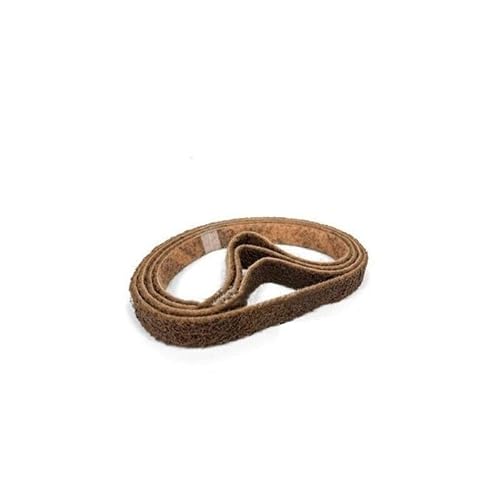 Schleifband 4 Stück 762 x 25 mm, nicht gewebtes, dehnbares Schleifband aus Nylon, grob bis fein, for Entgraten von Metall- und Kunststoffstreifen(Brown) von BDAYEK