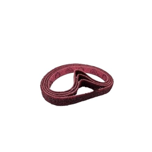 Schleifband 4 Stück 762 x 25 mm, nicht gewebtes, dehnbares Schleifband aus Nylon, grob bis fein, for Entgraten von Metall- und Kunststoffstreifen(Red) von BDAYEK