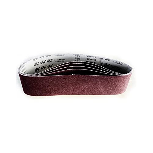 Schleifband 5 Stück Schleifbänder 100 x 915 mm 4 "x 36" Schleifpapier 60 80 120 240 Körnung Aluminiumoxid Holzbearbeitungszubehör(Grit 80) von BDAYEK