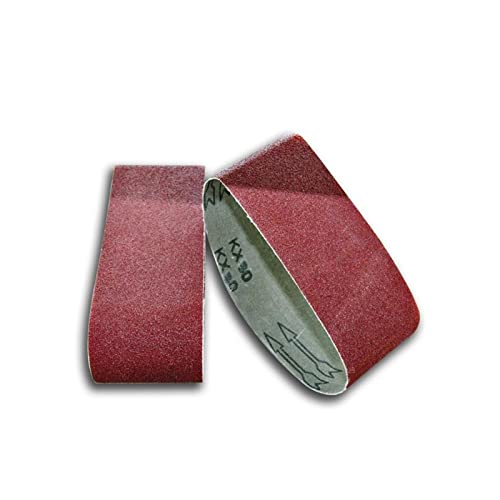 Schleifband Schleifbänder, 75 x 457 mm, 7,6 x 45,7 cm, Schleifpapier, Körnung 60, 80, 120, 240, Aluminiumoxid, Zubehör for die Holzbearbeitung, 5 Stück(Grit 80) von BDAYEK