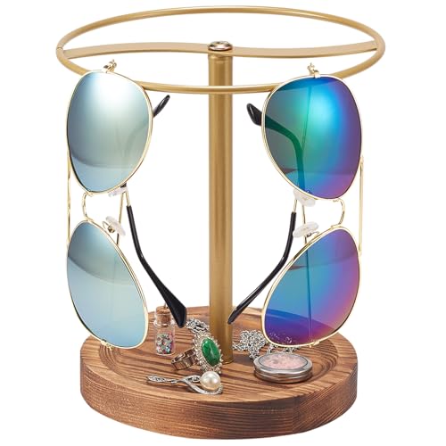 BDBDYEAY Sonnenbrillen-Organizer aus Holz, Brillenhalter, Metall-Sonnenbrillen-Aufbewahrungsregal für 12 Paar Brillen, Brillen-Organizer für Kommode, Tisch, Schreibtisch, Arbeitsplatte, Schlafzimmer BDBDYEAY Sonnenbrillen-Organizer aus Holz, Brillenhalter, Metall-Sonnenbrillen-Aufbewahrungsregal für 12 Paar Brillen, Brillen-Organizer für Kommode, Tisch, Schreibtisch, Arbeitsplatte, Schlafzimmer von BDBDYEAY