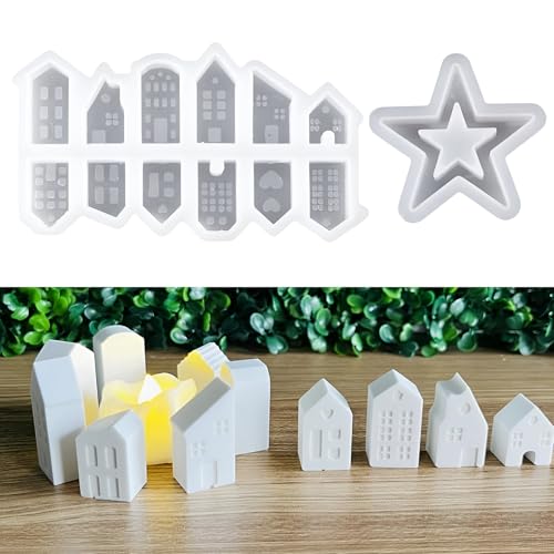 13 Stück Silikonformen Gießformen, Silikonform Haus Gießformen Silikon Weihnachten Silikonform Häuser Silikonformen Gießformen Weihnachten Silikonformen Gießformen Weihnachten zur Weihnachtsdekoration 13 Stück Silikonformen Gießformen, Silikonform Haus Gießformen Silikon Weihnachten Silikonform Häuser Silikonformen Gießformen Weihnachten Silikonformen Gießformen Weihnachten zur Weihnachtsdekoration von BDBFPAN