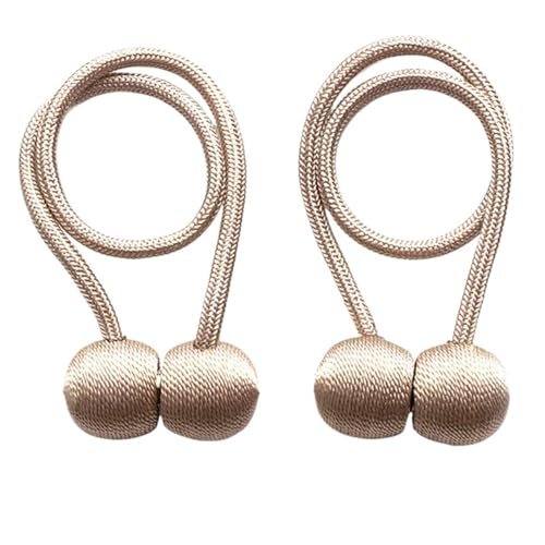 BDFJEDS 2 Stück Vorhang-Raffhalter, Design-Vorhanghalter, Badezimmer-Duschvorhang-Zubehör(Beige) von BDFJEDS
