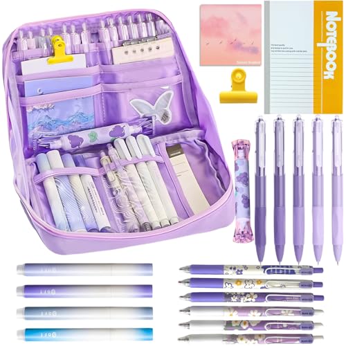 BDHYYM 20 Stück Schulsachen mit Mäppchen,Violett Federmäppchen mit 12 Fächern,11 Gelstifte,5 Pastell Textmarker,1 Clip,1 Notizblock,1 Haftnotizen,für Teenager Mädchen Coole Sachen School Stuff & Büro BDHYYM 20 Stück Schulsachen mit Mäppchen,Violett Federmäppchen mit 12 Fächern,11 Gelstifte,5 Pastell Textmarker,1 Clip,1 Notizblock,1 Haftnotizen,für Teenager Mädchen Coole Sachen School Stuff & Büro von BDHYYM