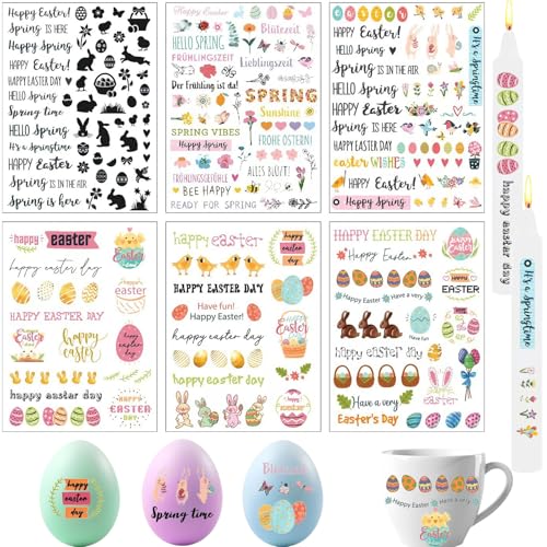 BDHYYM 6 Stück Kerzentattoos, Rub On Sticker, Rub On Foil Transfer Stickers Ostern für Möbel, Glas, Holz, Fotoalbum, Scrapbooking, DIY Deko, Aufkleber Aesthetic BDHYYM 6 Stück Kerzentattoos, Rub On Sticker, Rub On Foil Transfer Stickers Ostern für Möbel, Glas, Holz, Fotoalbum, Scrapbooking, DIY Deko, Aufkleber Aesthetic von BDHYYM