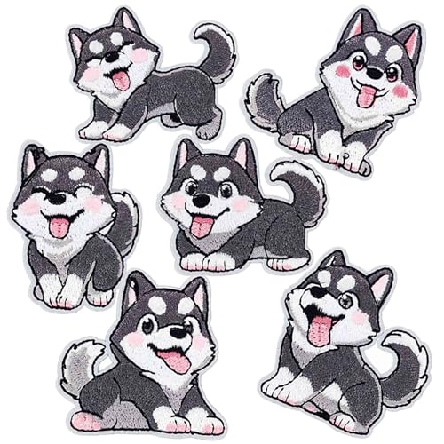 Niedlicher Alaskan Malamute Aufnäher, 6 Stück, lächelndes kleines Baby, zum Aufbügeln oder Aufnähen, für Kleidung, Jacken, Jeans, Rucksäcke Niedlicher Alaskan Malamute Aufnäher, 6 Stück, lächelndes kleines Baby, zum Aufbügeln oder Aufnähen, für Kleidung, Jacken, Jeans, Rucksäcke von BDIHS