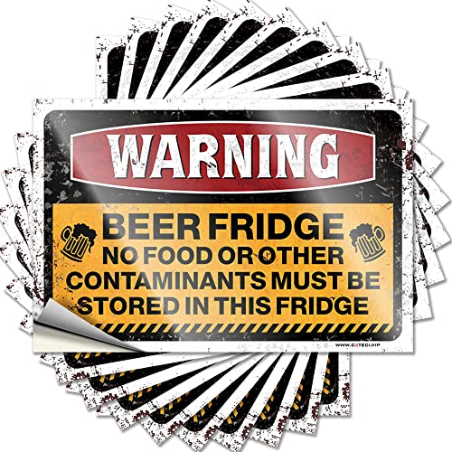 Aufkleber für Auto, Warnung, Bierbrücke, lustig, 10 Stück (12 x 18 cm) von BDIX