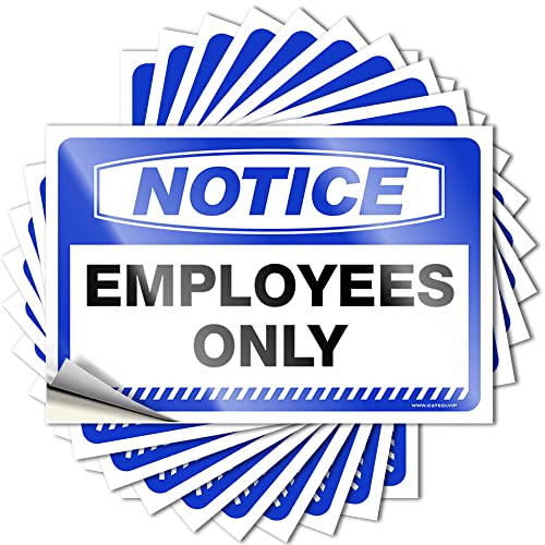 Lustige Aufkleber "Notice Employees Only", 10 Stück, für Männer, Dekoration, lustige Raumschilder (6 x 9 cm) von BDIX
